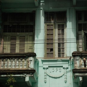 burma01 Colonial-era apartments in central Rangoon