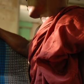 burma11 A cheroot-smoking Buddhist monk watches the scenery roll by on the train between Hsipaw and Pyin U Lwin