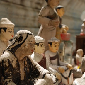 burma16 Tiny statuettes at a Buddhist pagoda in Mandalay