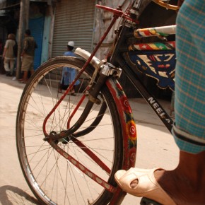 A rickshaw driver plies his trade in Old Dhaka