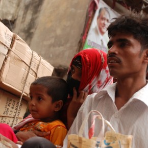 A Bengali family en route in Old Dhaka