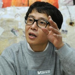 Portrait of a North Korean propagandist turned protest artist