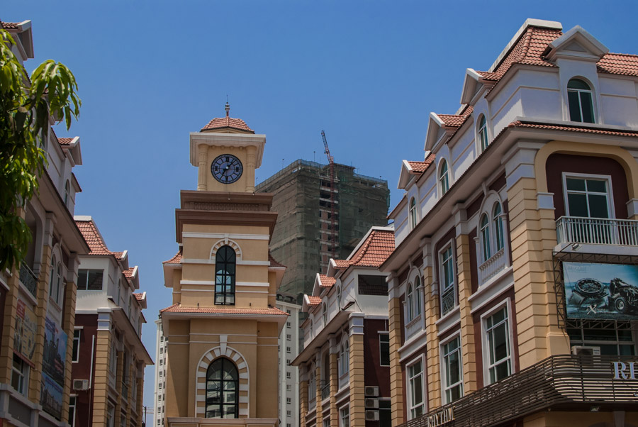 Developments on Diamond Island in Phnom Penh, the site of several high-end condo and housing developments.